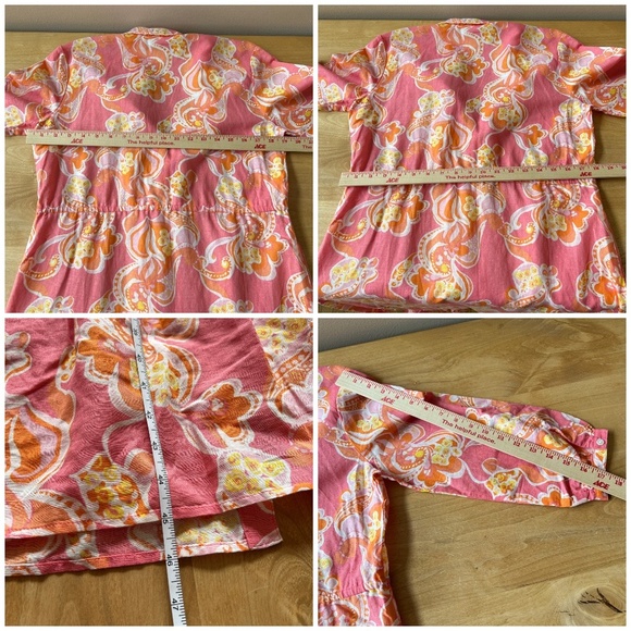 J MCLAUGHLIN FOLEY MIDI DRESS NWT S LINEN COTTON TRINIDAD ABSTRACT PARTY SUMMER - Picture 11 of 12